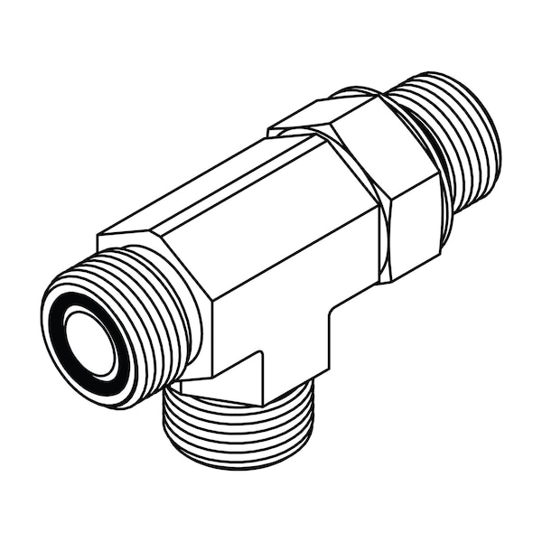Tompkins Hydraulic Fitting-Steel04MORFS-06MOR-04MORFS TEE FF6804-04-06-04 - main